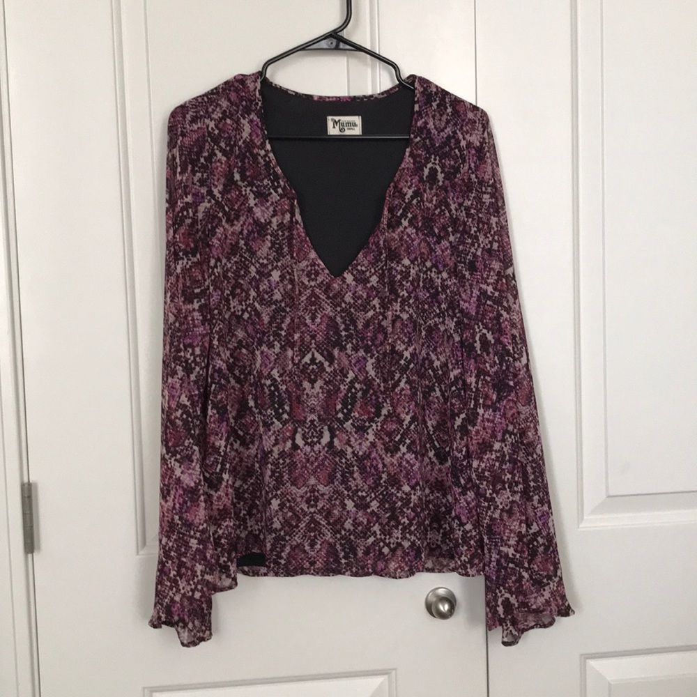 SHOW ME YOUR MUMU snakeskin shirt